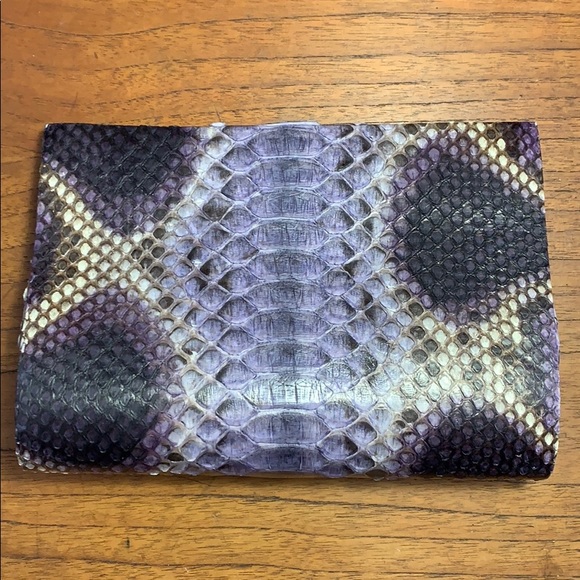 Paige Gamble Purple Python Clutch - Picture 2 of 8